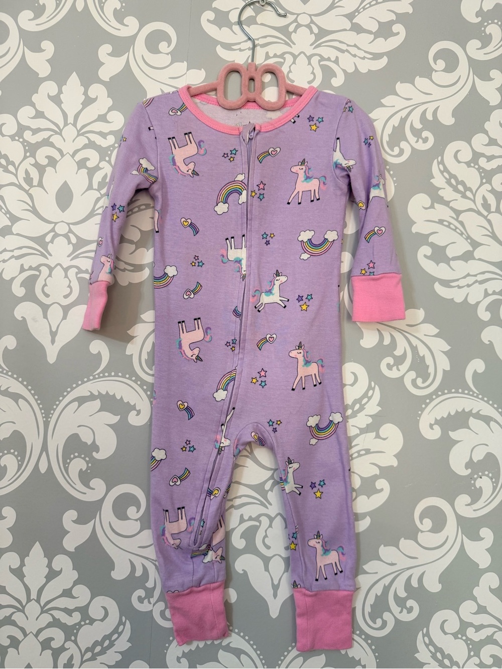 💫10/$25 • Kids Headquarters Lavender Unicorn One-Piece Footless Sleeper
